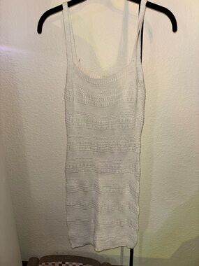 Garage Cream Crochet Mini Dress